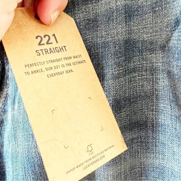 Lucky Brand 221 Straight Medium Wash Men’s Jeans 42 X 30 Denim New With Tags NWT - Picture 12 of 14